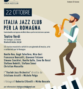 Italia Jazz Club per la Romagna: l’evento benefico targato Italia Jazz Club